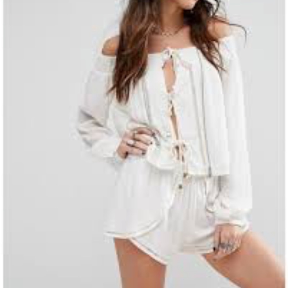 Lovers + Friends Revolve Rope Front Tie top